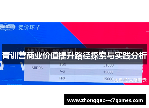 青训营商业价值提升路径探索与实践分析